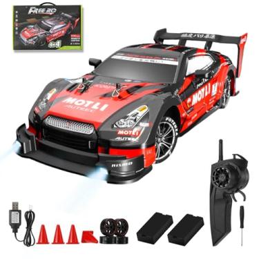 Imagem de Authticar RC Drift Car, 1:14 Scale GTR Model, 4WD 28KM/H High Speed Remote Control Racing, 2.4GHz Electric Sport Drifting Car with LED Lights Speed ​​Adjustment Gifts for Teens and Adults