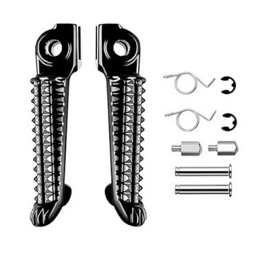 Imagem de Pegs de motocicleta pretos apoios para os pés dianteiros laterais para YAMAHA YZF R6 1999-2012 YZF R1 1998-2014 R6S 2003-2008