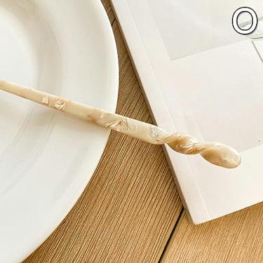 Imagem de Palitos de cabelo vintage acetato hashi feminino grampos de cabelo grampos de cabelo pinos de casamento joias de cabelo