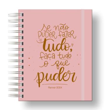 Imagem de Planner 2024 Coleção Flores e Frases/Organizador anual 210Paginas Capa Dura Faça o que Puder