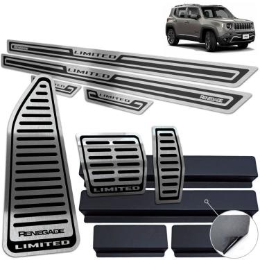 Imagem de Descanso Pedaleira Soleira Jeep Renegade Limited Preto