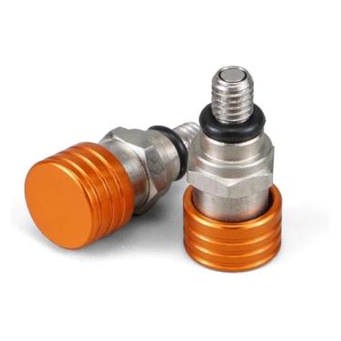 Imagem de BYYINGSUS Válvulas de sangramento de ar de garfo M4x0.7 compatíveis com KTM 85 125 150 250 350 450 500 SX SXF EXC XC XCF XCW XCFW ADV Duke Compatível com TE FE TC FC (laranja)