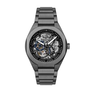 Imagem de Armani Exchange Relógio masculino A|X Sync automático de aço inoxidável (modelo: AX4195)