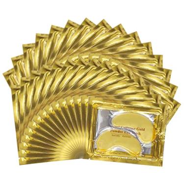 Imagem de Adesivos sob os olhos 25 pares - Ouro 24K sob máscara para olhos, Máscaras para olhos para olheiras e inchaços, Reduza enrugamentos e linhas finas na parte inferior dos olhos, Patch para olhos para mulheres, homens, beleza e cuidados pessoais