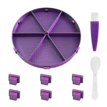 Imagem de Sclmgo Bandeja de Pintura com Diamantes, Colher E Pincel, Materiais para Artesanato, Classificador de Strass para Criação de Arte, Preto E Violeta, Tamanho real