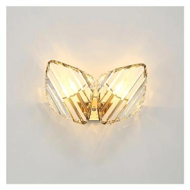 Imagem de Luminária de parede LED de cristal, luz moderna, luminária de parede de luxo, arandela dourada, iluminação interna, decoração para casa, sala de estar, cabeceira, luminária de parede