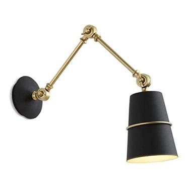 Imagem de Arandela moderna, luminária de parede europeia, luminárias de parede industriais, luminária de parede retrô com braço oscilante, soquete E27 ajustável, luminária de parede - braço dobrável,