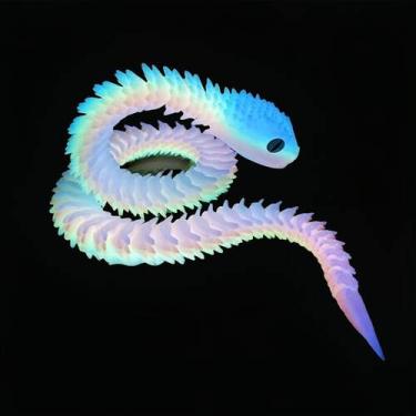 Imagem de Modelo animal impresso em 3D Snake Viper Glow in The Dark - Marca Próp
