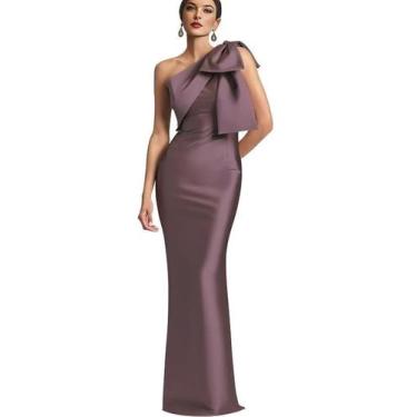 Imagem de Vestido Mãe da Noiva Mkojaa One Shoulder com laço US18