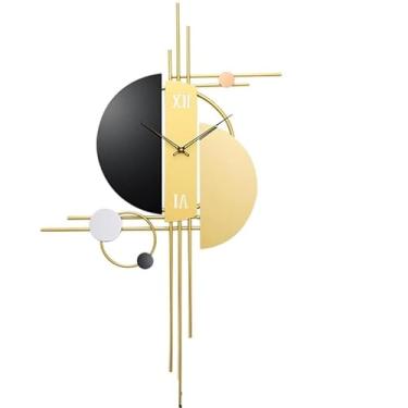 Imagem de WYUYIWH Relógio, relógio de parede, 60 x 100 cm, relógio de parede grande silencioso de ferro forjado, sem tique-taque, relógio de parede de quartzo para sala de estar relógio de parede de fundo (pai)