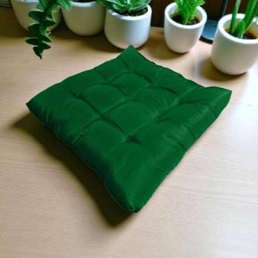 Imagem de Almofada Futon Assento Decoração 50x50cm Flat Vários Modelos Verde Bandeira