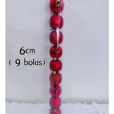 Imagem de Tubo Com 12 Bolas 6CM/5CM/3CM Decoração Pendentes Enfeite Para Arvore 