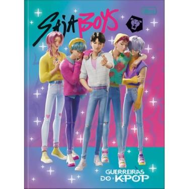 Imagem de Tilibra - Caderno Brochura Universitário Guerreiras do K-Pop 80 Folhas - Capa Saja Boys 5 Meninos