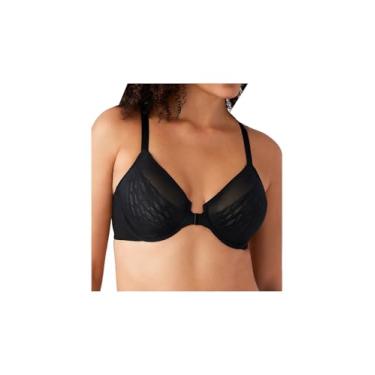 Imagem de Wacoal Sutiã feminino elevado Allure frente fechada com aro nadador, Preto, 34D