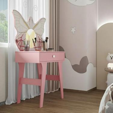Imagem de Penteadeira Borboleta Camarim Escrivaninha Mesa Bancada Cantinho Maqui