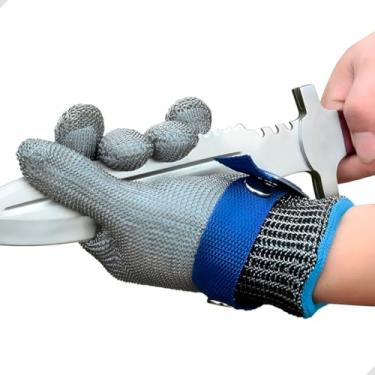 Imagem de Luva De Açougueiro | Luvas De Metal De Malha De Arame Em Aço Inoxidável | Luvas De Corte De Faca, Luva Resistente A Corte De Trabalho De Segurança Para Cozinha Fatiar Carne Cortar, Anticorte