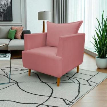 Imagem de Poltrona Decorativa Para Sala Recepção Escritório Consultório Reforçad