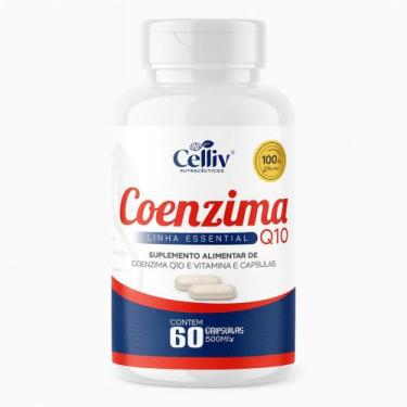 Imagem de Coenzima Q10 500mg Vitamina E Pura Alta Qualidade 60 caps - celliv