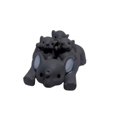 Imagem de Pensou Comprou Conjunto 4 Animais De Borracha Para Banho Mordedor Seguro Estimula Desenvolvimento Cores Vibrantes Piscina Banheira Brinquedo Flutuante (Elefante)