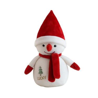 Imagem de Urso de Neve Pelúcia Natalina 26 cm Para Decoração de Natal e Presentes