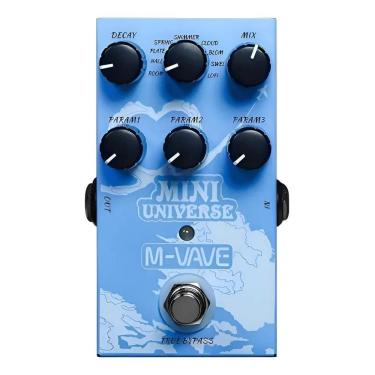 Imagem de Pedal De Efeito M-Vave Reverb Mini Universe Vave974 Azul-Cel