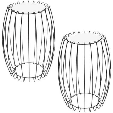 Imagem de Kit Mesa Apoio Lateral 43 Cm Tampo Vidro Branco Base Metal Preto Nacc 