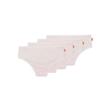 Imagem de Kit com 4 Calcinhas Infantil Sanny 211559, Bege, G