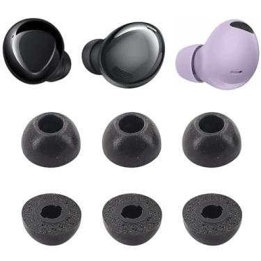 Imagem de Pontas auriculares de espuma compatíveis com Galaxy Buds SM-R170 Galaxy Buds + SM-R175 Galaxy Buds Pro SM-R190 Galaxy Buds 2 SM-R177 Galaxy Buds 2 Pro SM-R510 3 pares pretos l