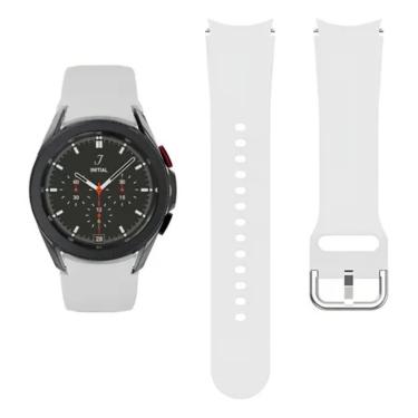 Imagem de Pulseira Branca SAM Watch 7 Textura Lisa - Elegância Minimalista