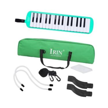 Imagem de KiBcsLic Brinquedo de teclado musical de infantil com pano de limpeza, instrumento musical portátil e fácil de tocar com estojo de transporte para, Verde