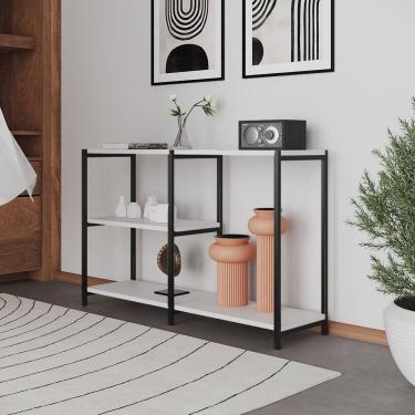 Imagem de Aparador Industrial Artesania Preto E Branco 120cm