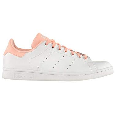 Imagem de adidas Originals Stan Smith unissex para meninos, Branco/Coral Haze/Haze Coral, 18