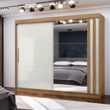 Imagem de Roupeiro Seul 2 Portas Deslizantes 100% Mdf Freijó-off White