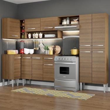 Imagem de Cozinha Canto Reto Emilly 353 Armário e Balcão Rustic Madesa