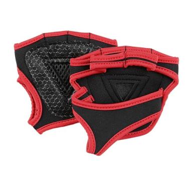Imagem de Dynwave 2 peças de luvas de treino para levantamento de peso, proteção para as mãos respirável e confortável para homens e mulheres, apoio para as, Vermelho, Xl