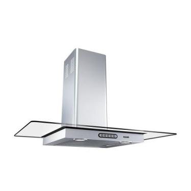 Imagem de Coifa de Parede 80cm Vidro Reto Duto Slim Nardelli Inox, 110V