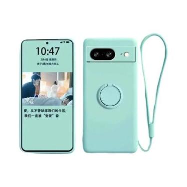 Imagem de Capa De Silicone De Cor Sólida Para Google Pixel 8 9 pro XL Com Suport