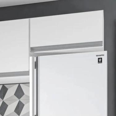 Imagem de Armário de Geladeira Aereo 1 Porta Andreia 60cm AJL Móveis, Branco