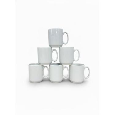 Imagem de Jogo 10 canecas 150ml - Kit Porcelana branca (2) - Antilope Decor Porc