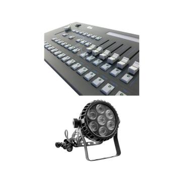 Imagem de Kit 4 Par Led 7X12W 6In 1 E Mesa Controladora Pilot