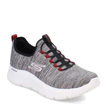 Imagem de Skechers Tênis masculino Gowalk Flex-Atlético sem cadarço casual com espuma resfriada a ar, Branco/preto 2, 12.5
