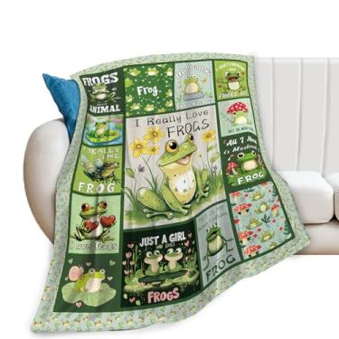 Imagem de Cobertor de sapo, cobertor de sapos, presentes de cogumelo, cobertores de flanela para mulheres, homens, meninos, meninas, adultos, roupa de cama macia, presente para sofá-cama, escritório, decoração