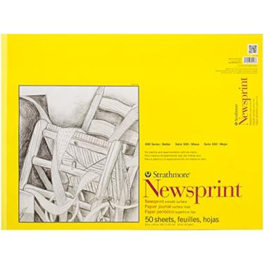 Imagem de Strathmore Bloco de papel de jornal liso 45,72 cm x 60,96 cm - 50 folhas - 307018