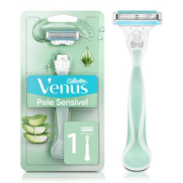 Imagem de Aparelho de Barbear Venus Pele Sensível Gillette Feminino com Aloe Vera