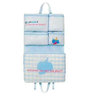 Imagem de Bolsa de armazenamento de viagem, organizador dobrável à prova d'água para roupas íntimas, organizador de bagagem leve com alça, bolsa de embalagem essencial para mulheres, adequado para malas