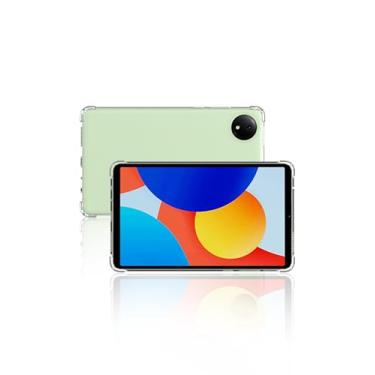 Imagem de Capa transparente para Xiaomi Redmi Pad SE 22.1 cm 2024 novo tablet Android 14, fina, leve, à prova de arranhões, proteção durável de borracha de silicone TPU (transparente).