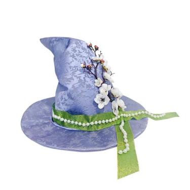 Imagem de Chapéu de bruxa floral roxo, cosplay vintage para mulheres - yiweisai