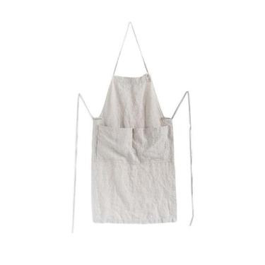 Imagem de Avental de algodão estilo linho para homens e mulheres sem mangas - Yi