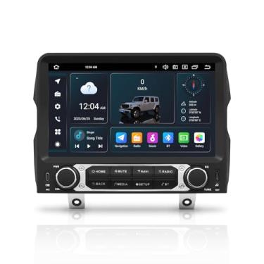 Imagem de Rádio estéreo para carro Android 14 de 9 polegadas para Jeep Wrangler JL e Gladiator Pickups JT 2018-2022 | Octa-Core 4 + 64 GB | Navegação GPS | CarPlay sem fio e Android Auto|4G LTE/5G WiFi|Tela