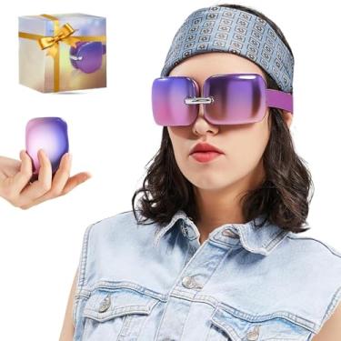 Imagem de KmaxShip Eye Massager with Heat and Vibration, Portable Pocket-Size Massaging Eye Mask, Relieve Dark Circles/Eye Fatigue Massage Dry Eyes, Eye Strain Relief for Office Work and Travel